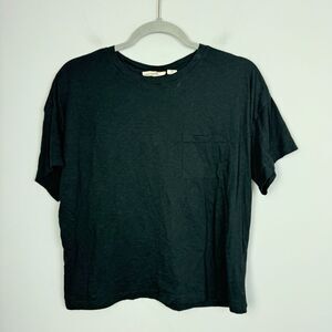 CHRISTIAN SIRIANO | Black Short Sleeve Crewneck Pocket Tee Women’s Size Large